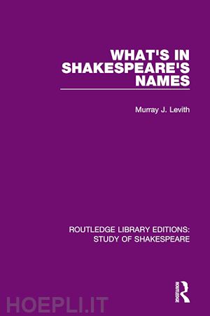 levith murray j. - what's in shakespeare's names
