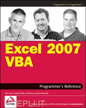 green john; bullen stephen; bovey rob; alexander michael - excel 2007 vba programmer's reference