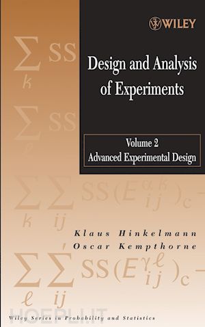 hinkelmann k - design and analysis of experiments – advanced experimental design v 2