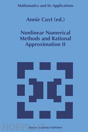 cuyt a. (curatore) - nonlinear numerical methods and rational approximation ii