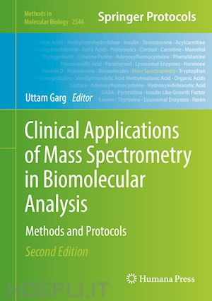 garg uttam (curatore) - clinical applications of mass spectrometry in biomolecular analysis