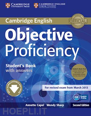 cape annette - objective proficiency - student's book + key + class audio cd + downloadable sof