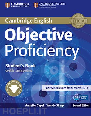 capel annette; wendy sharp - objective proficiency student's book with answers + downloadable software