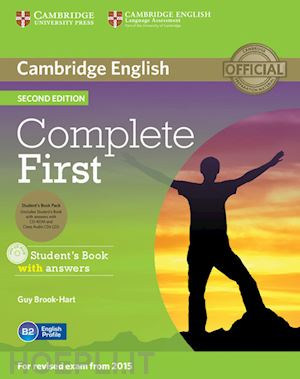 brook-hart guy - complete first certificate. student's book with answers. per le scuole superiori