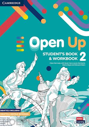 kennedy clare; urban doris; cupit simon - open up. level 2. student's book-workbook. per la scuola media. con e-book. con