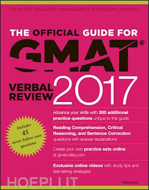 gmac (graduate management admission council) - the official guide for gmat verbal review 2017 with online question bank and exclusive video