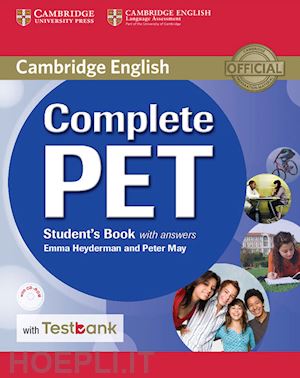 may peter; heyderman emma - complete pet - student's book + answers + cd rom + testbank