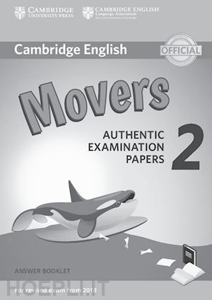  - cambridge english young learners 2. movers answer booklet. for revised exam. per