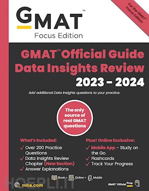 gmac - gmat official guide data insights review 2023–2024  – book + online question bank