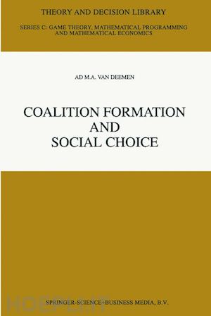 van deemen ad m.a. - coalition formation and social choice