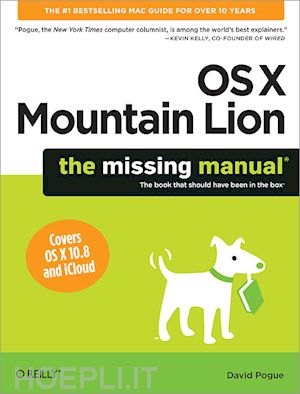 pogue david - os x mountain lion – the missing manual