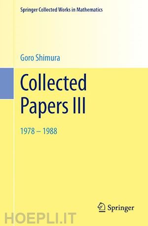 shimura goro - collected papers iii