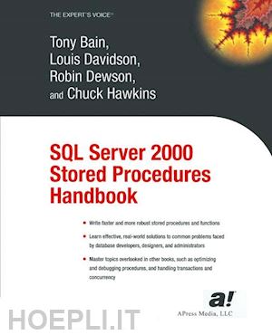 dewson robin; davidson louis; bain tony; hawkins chuck - sql server 2000 stored procedures handbook