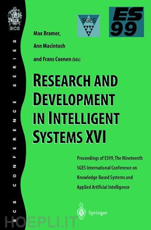 macintosh ann (curatore); coenen frans (curatore) - research and development in intelligent systems xvi
