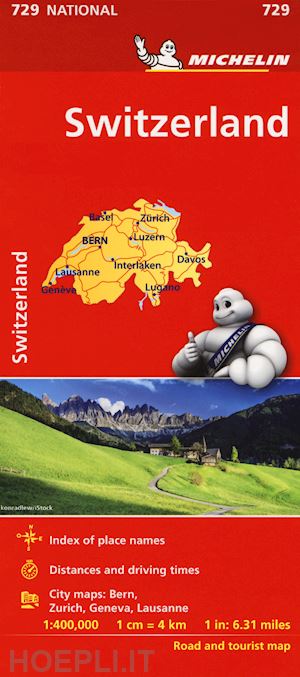 aa.vv. - suisse-switzerland carta stradale michelin 2019