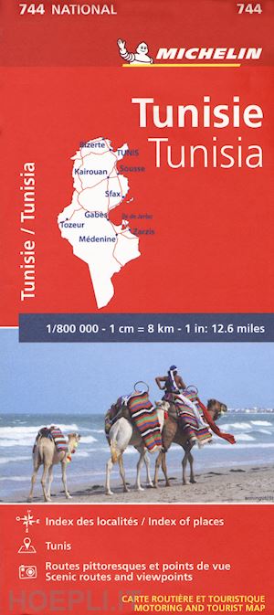 aa.vv. - tunisia carta stradale michelin 2020 n.744