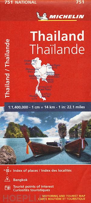 aa.vv. - thailandia carta stradale e turistica michelin 2020 n.751