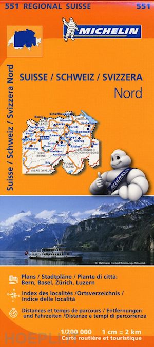 aa.vv. - svizzera nord carta stradale michelin 2013 n.551