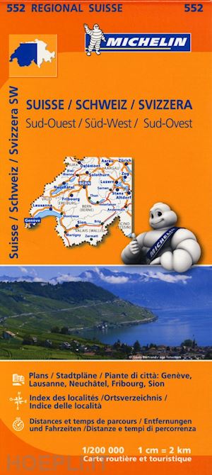 aa.vv. - svizzera sud-ovest carta stradale michelin 2013 n.552
