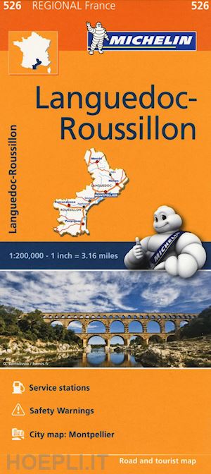 aa.vv. - languedoc - roussillon carta stradale michelin 2020 n.526