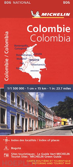 aa.vv. - colombia carta stradale michelin 2020 n.806