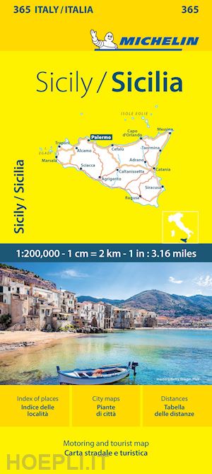 aa.vv. - sicilia carta stradale mchelin 2024 n.365 ediz. bilingue