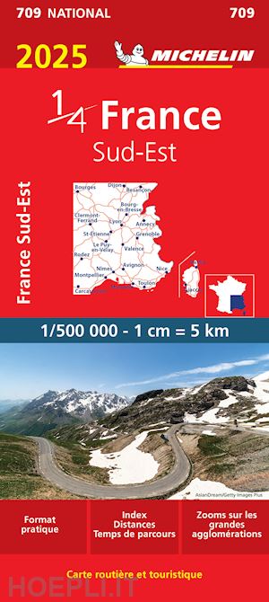 aa.vv. - france sud-est carta stradale michelin 2025 n.709 scala 1:500.000