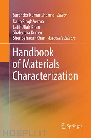 sharma surender kumar (curatore) - handbook of materials characterization