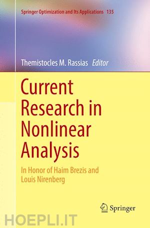 rassias themistocles m. (curatore) - current research in nonlinear analysis
