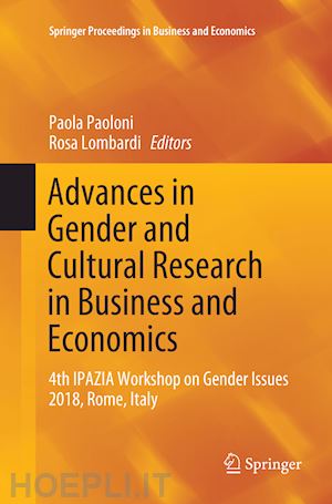 paoloni paola (curatore); lombardi rosa (curatore) - advances in gender and cultural research in business and economics