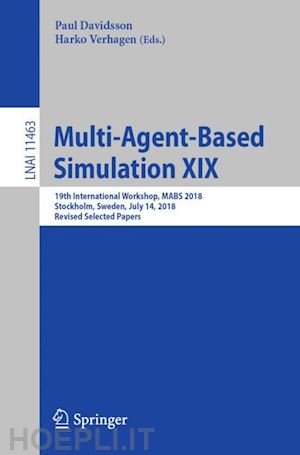 davidsson paul (curatore); verhagen harko (curatore) - multi-agent-based simulation xix