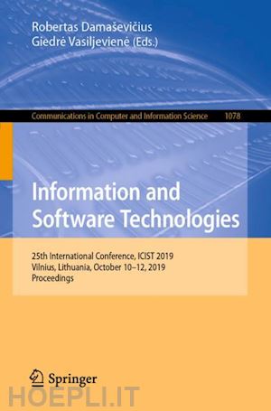 damaševicius robertas (curatore); vasiljeviene giedre (curatore) - information and software technologies