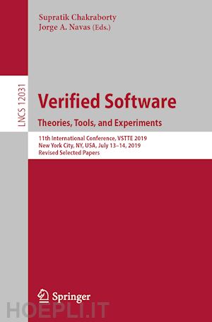 chakraborty supratik (curatore); navas jorge a. (curatore) - verified software. theories, tools, and experiments