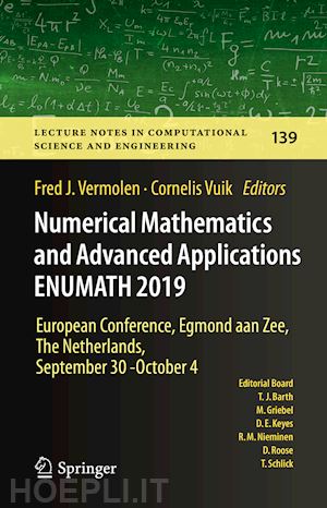 vermolen fred j. (curatore); vuik cornelis (curatore) - numerical mathematics and advanced applications enumath 2019