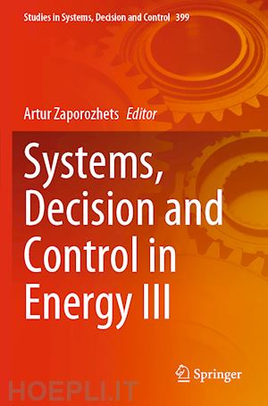 zaporozhets artur (curatore) - systems, decision and control in energy iii