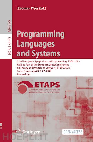 wies thomas (curatore) - programming languages and systems