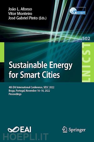 afonso joão l. (curatore); monteiro vitor (curatore); pinto josé gabriel (curatore) - sustainable energy for smart cities