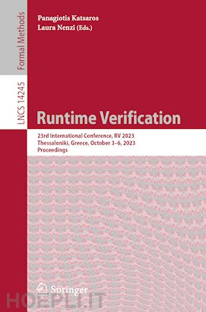 katsaros panagiotis (curatore); nenzi laura (curatore) - runtime verification