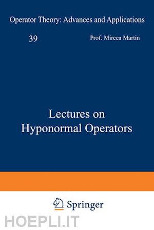 putinar mihai; martin mircea - lectures on hyponormal operators