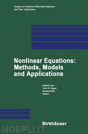 lupo daniela (curatore); pagani carlo (curatore); ruf bernhard (curatore) - nonlinear equations: methods, models and applications
