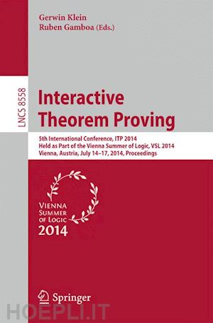 klein gerwin (curatore); gamboa ruben (curatore) - interactive theorem proving