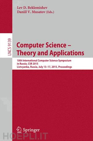 beklemishev lev d. (curatore); musatov daniil v. (curatore) - computer science -- theory and applications