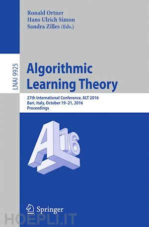 ortner ronald (curatore); simon hans ulrich (curatore); zilles sandra (curatore) - algorithmic learning theory