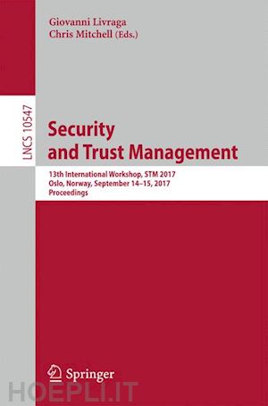 livraga giovanni (curatore); mitchell chris (curatore) - security and trust management