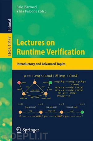 bartocci ezio (curatore); falcone yliès (curatore) - lectures on runtime verification