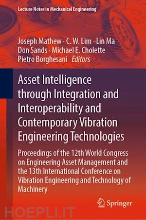 mathew joseph (curatore); lim c.w. (curatore); ma lin (curatore); sands don (curatore); cholette michael e. (curatore); borghesani pietro (curatore) - asset intelligence through integration and interoperability and contemporary vibration engineering technologies