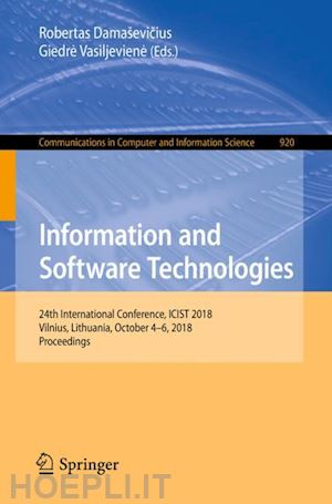 damaševicius robertas (curatore); vasiljeviene giedre (curatore) - information and software technologies