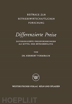 vormbaum herbert - differenzierte preise