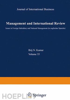 kumar brij n. (curatore) - management and international review