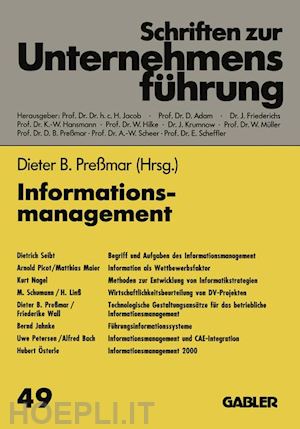 dieter b. preßmar (curatore) - informationsmanagement